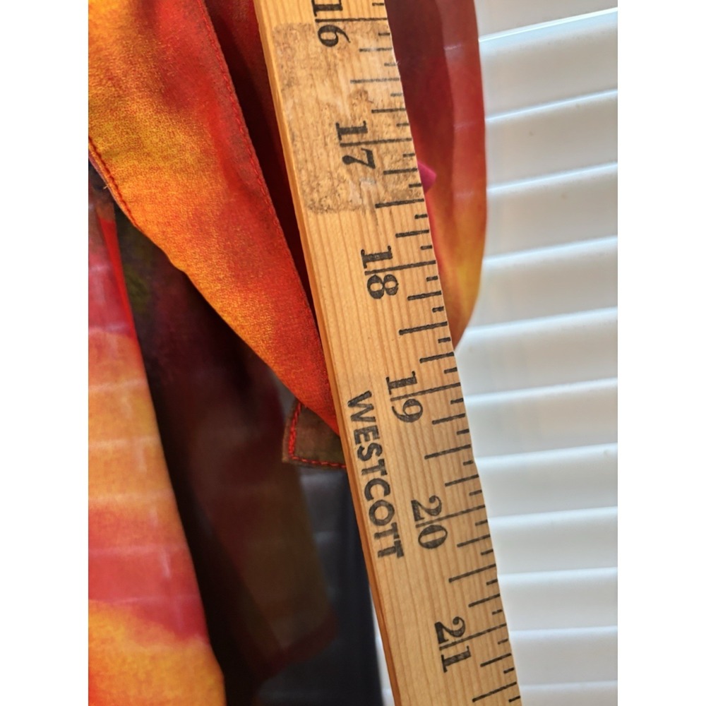 CLARA SUN WOO Tunic XL Abstract Semi Sheer Tuxedo Hem Artsy - Picture 4 of 9